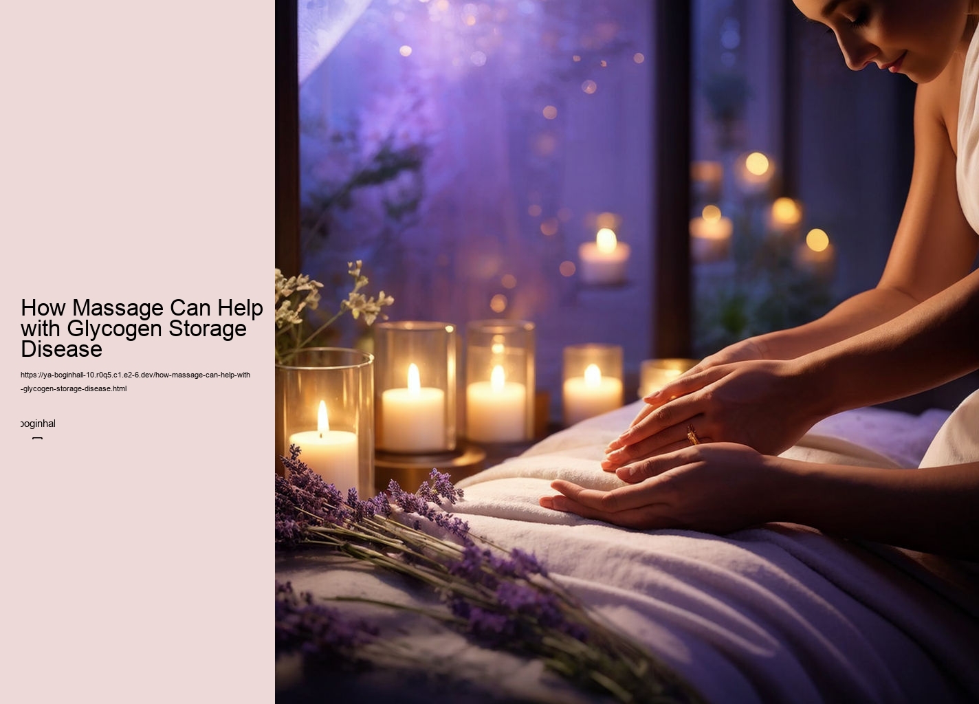 How Massage Can Help with Glycogen Storage Disease